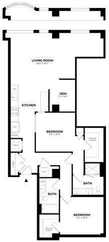 Floor Plan Image of Apartment Apt 216